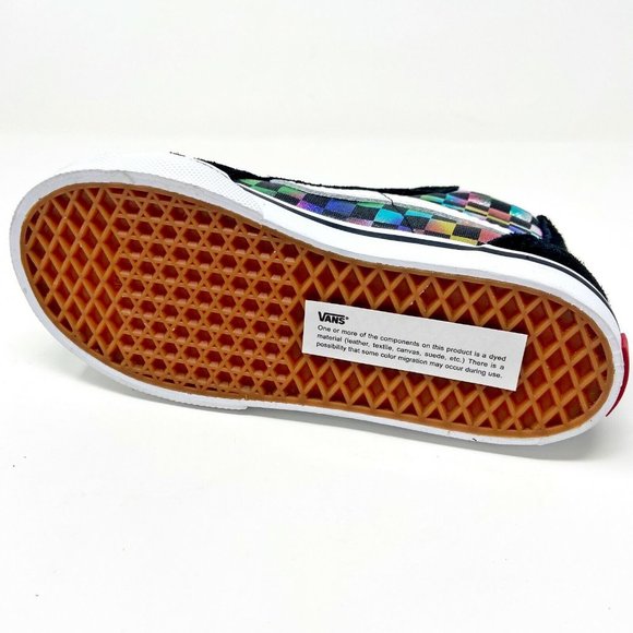 Vans Sk8 Hi Zip (Iridescent Check) Black White Baby Toddler Sneakers - Picture 5 of 5